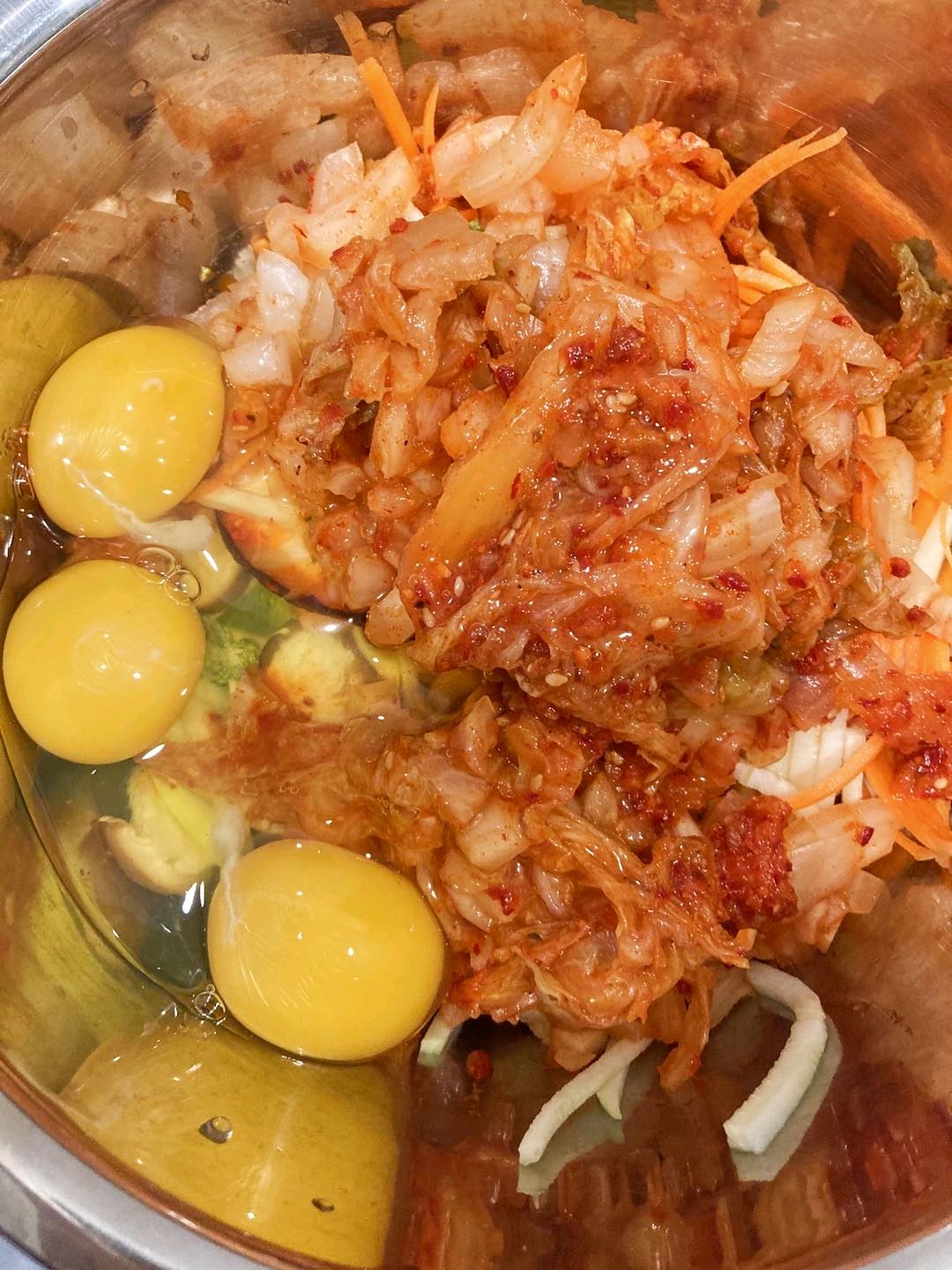 海陆双拼辣白菜烤饼