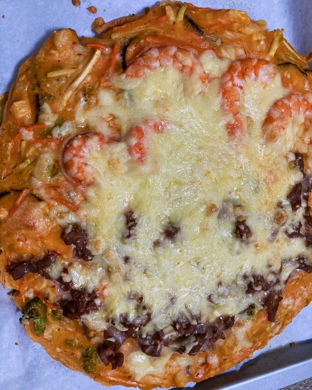 海陆双拼辣白菜烤饼