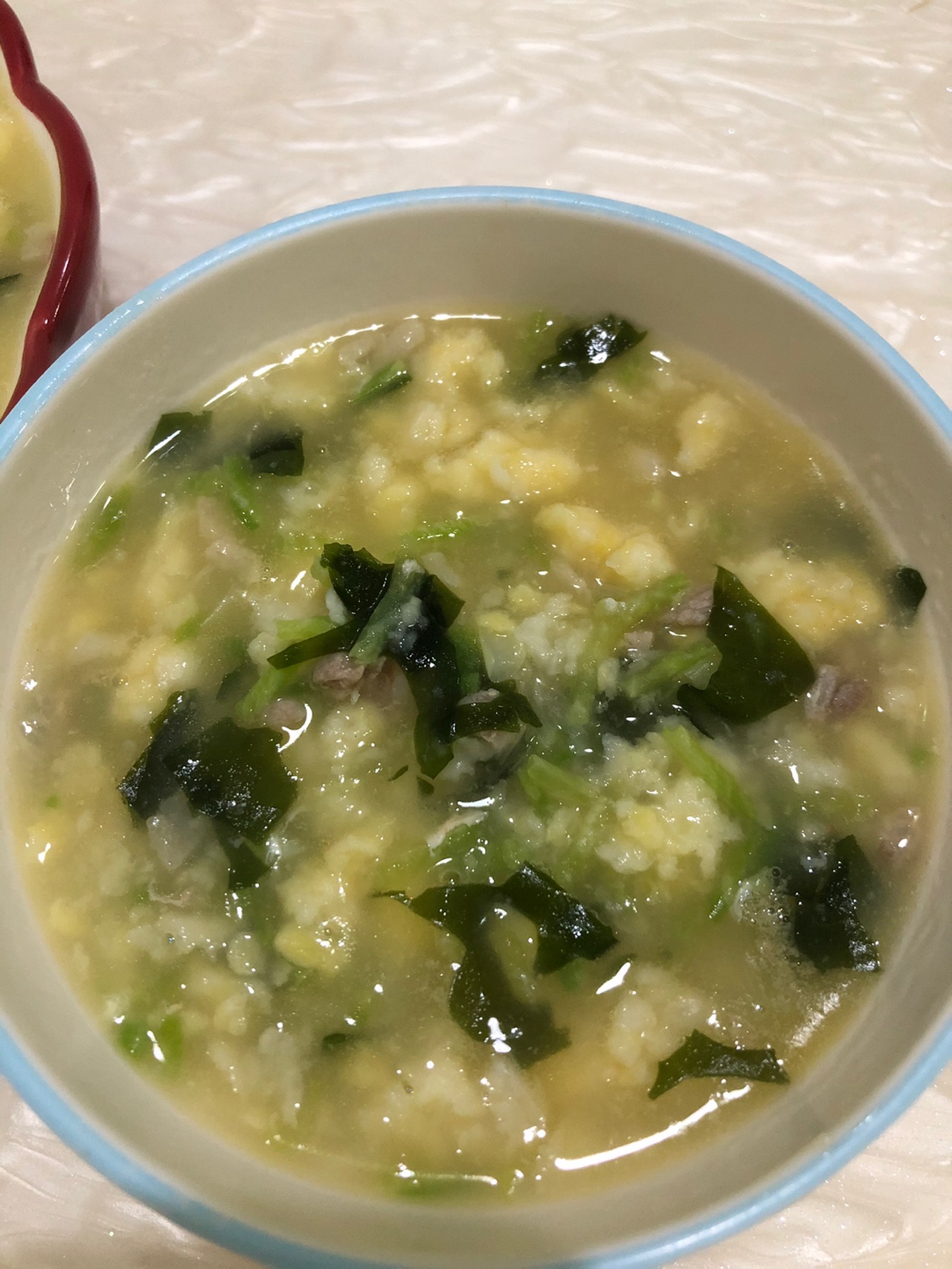 海鲜瘦肉疙瘩汤