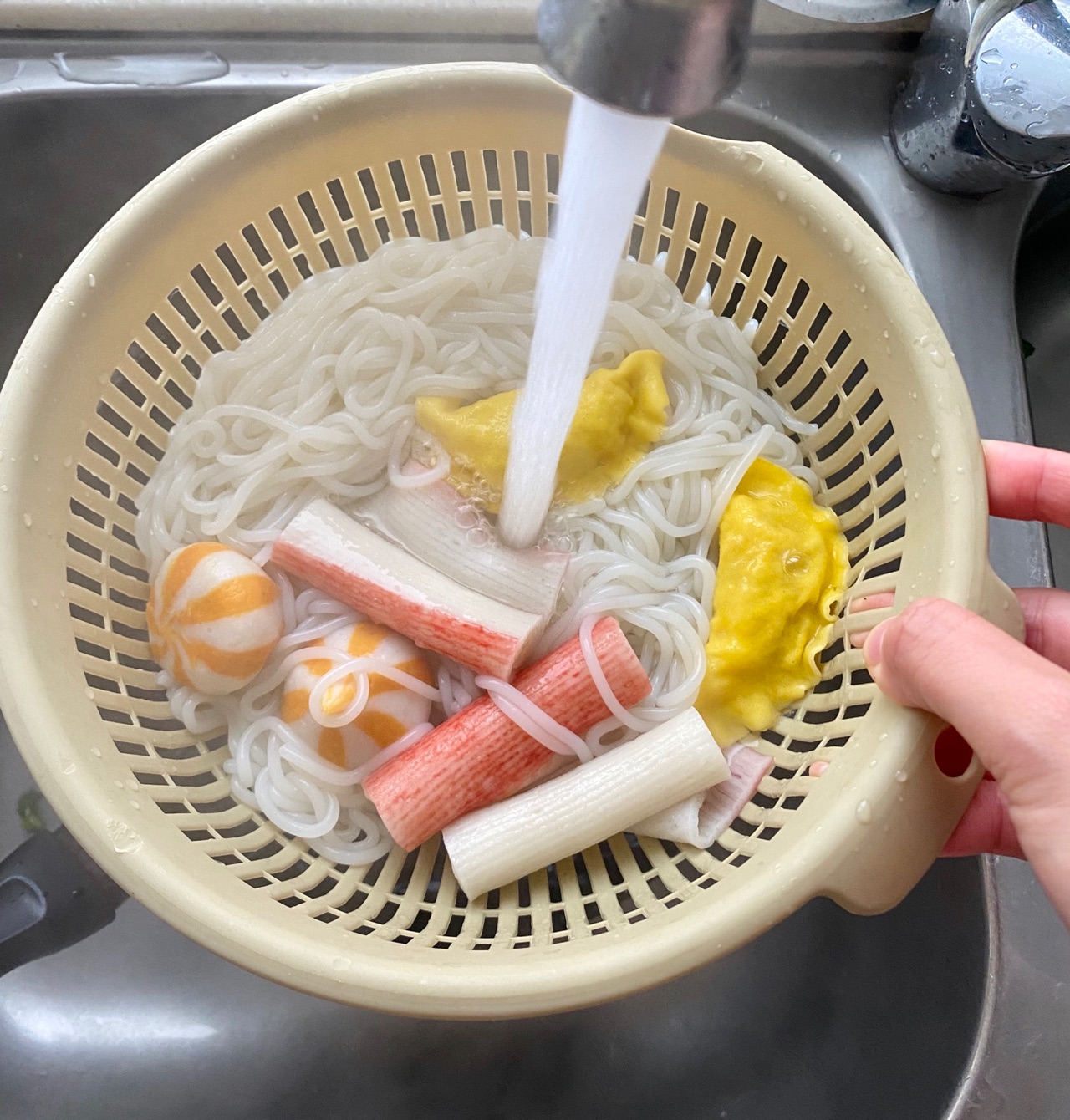海鲜丸子米线（自制低脂无油）