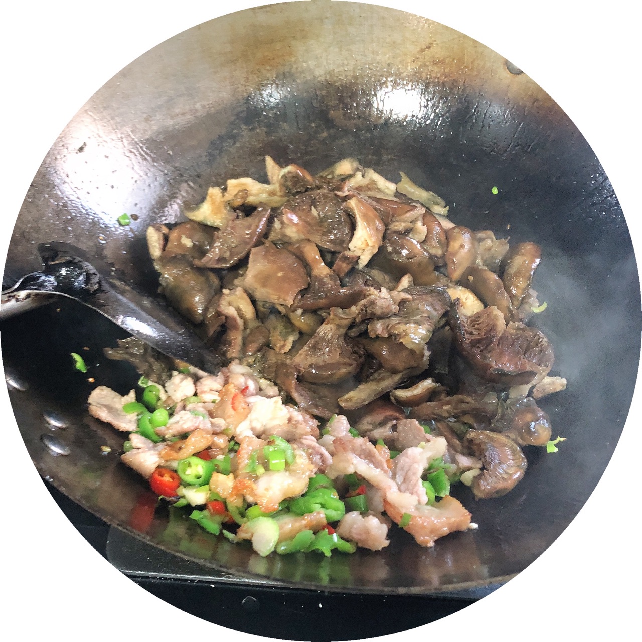 寒菌炒肉～妈妈做菜de味道