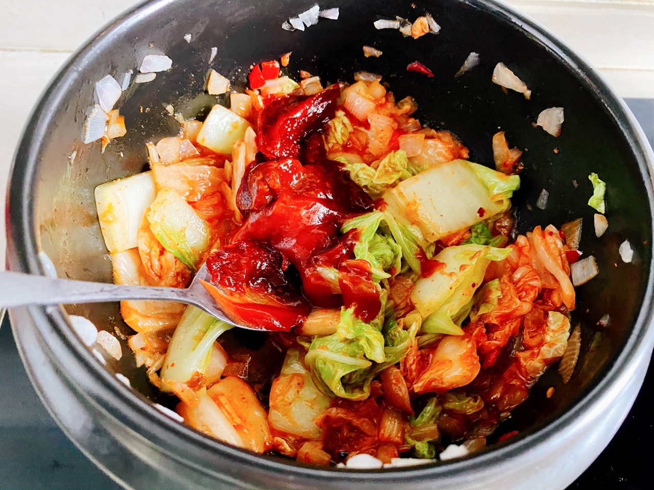 韩式辣白菜嫩豆腐汤