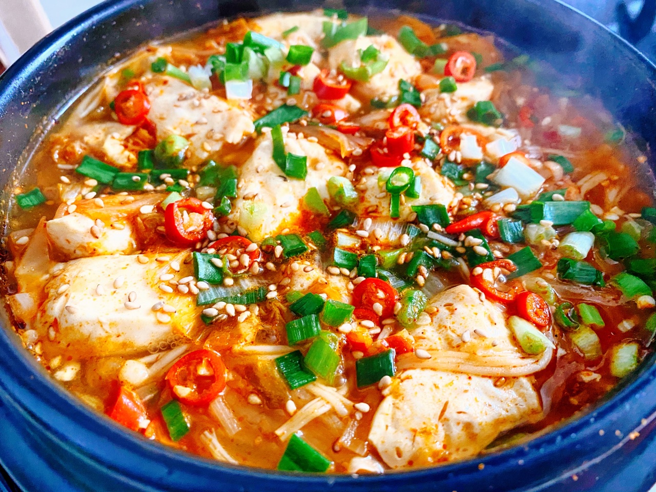 韩式辣白菜嫩豆腐汤