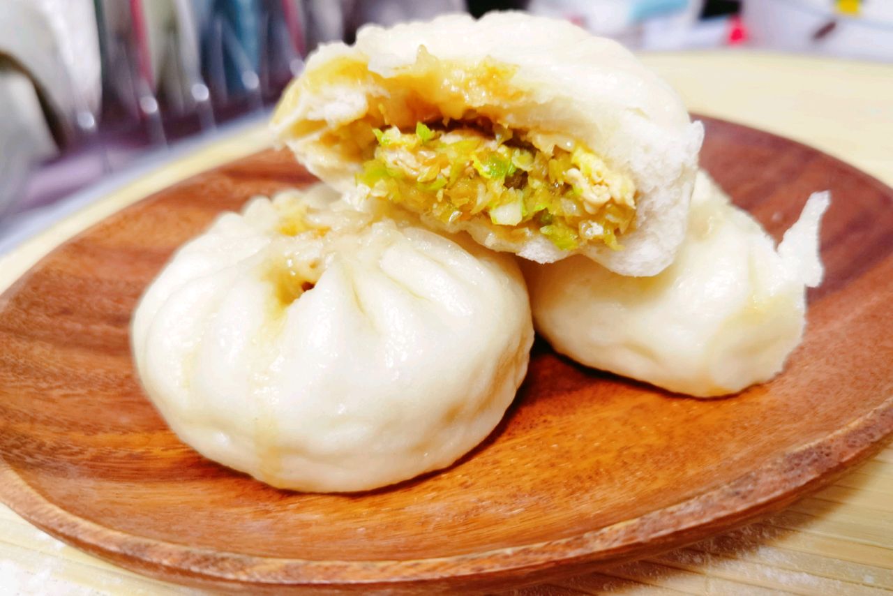 好吃的白菜鸡蛋素馅儿包子