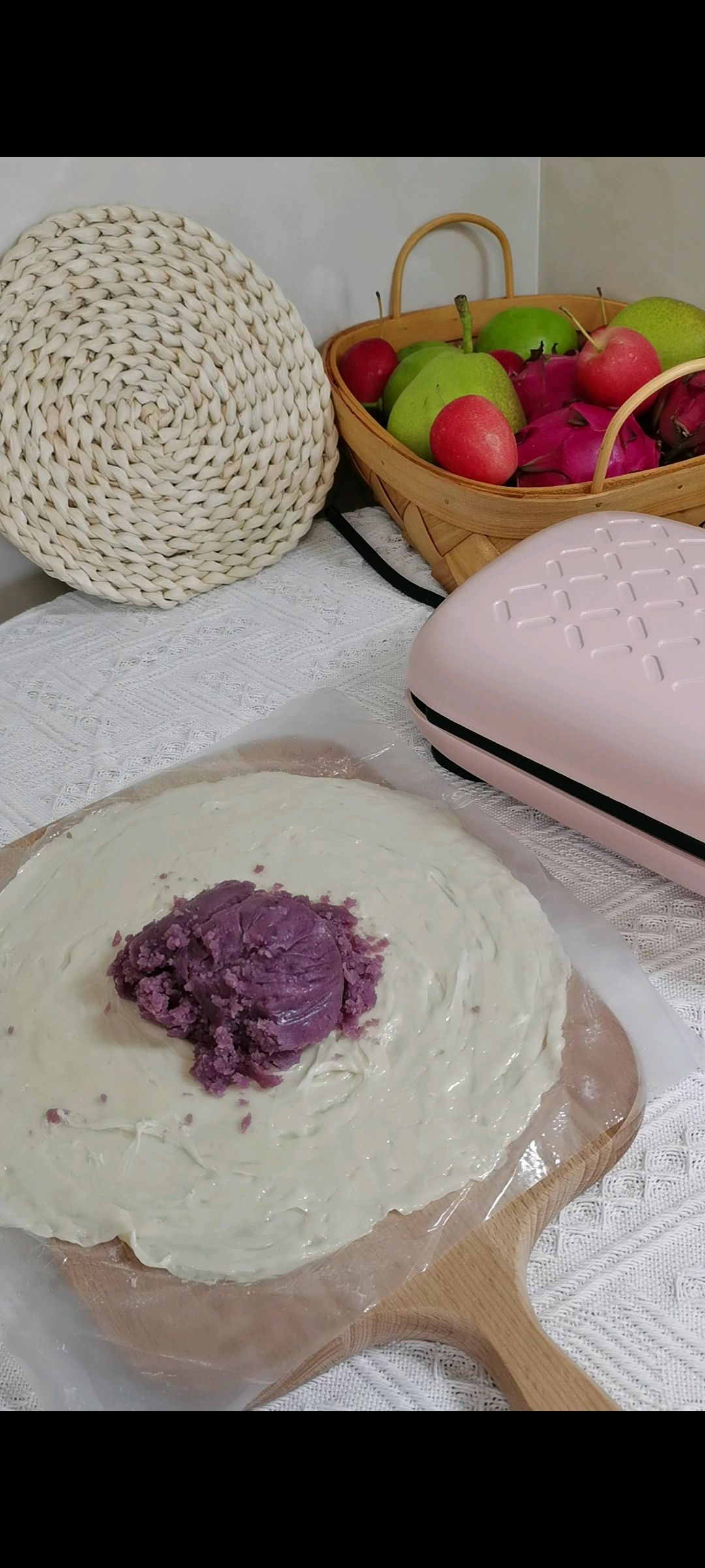 好吃的紫薯芋泥酥饼(手抓饼版)