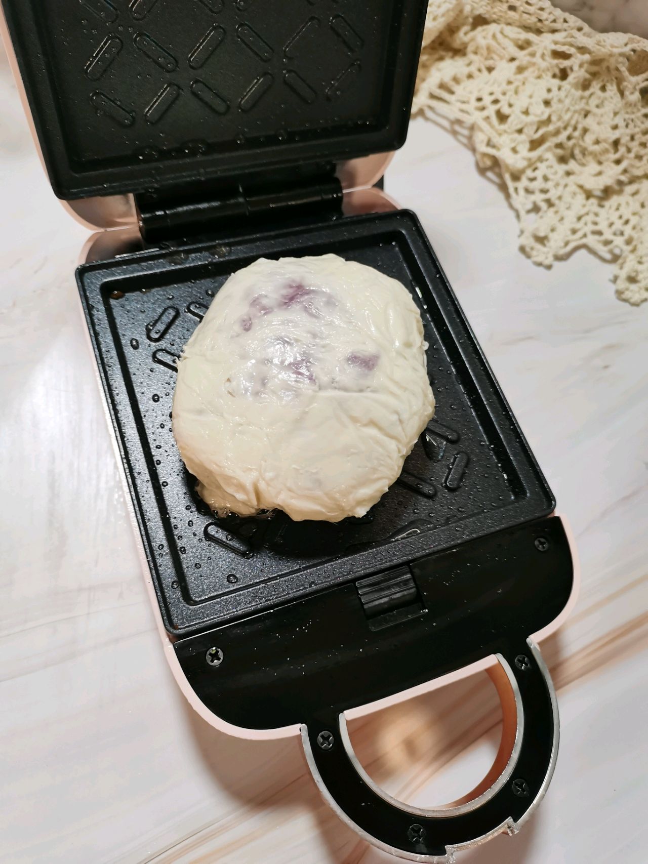 好吃的紫薯芋泥酥饼(手抓饼版)