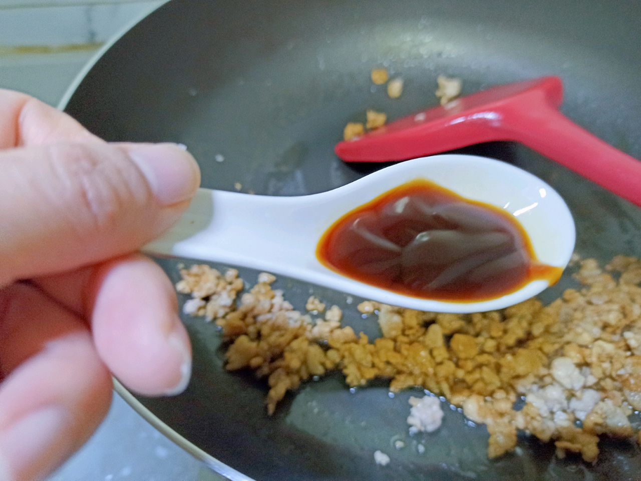 好吃过布丁的蚝油肉末鸡蛋羹