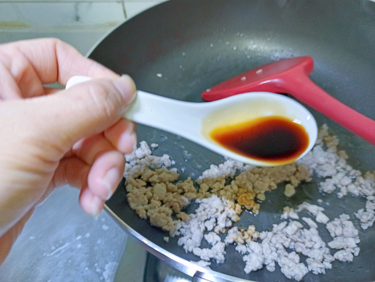 好吃过布丁的蚝油肉末鸡蛋羹