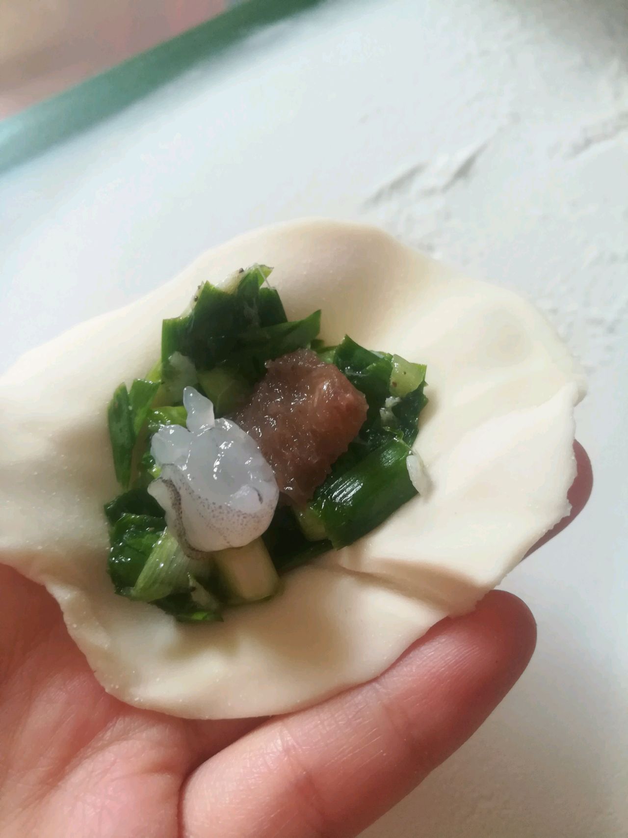 豪华韭菜饺子馄饨两吃