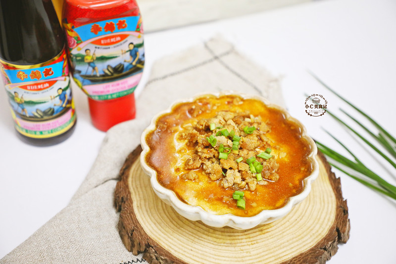 蚝鲜入味，怎么都吃不腻的肉末蒸豆腐