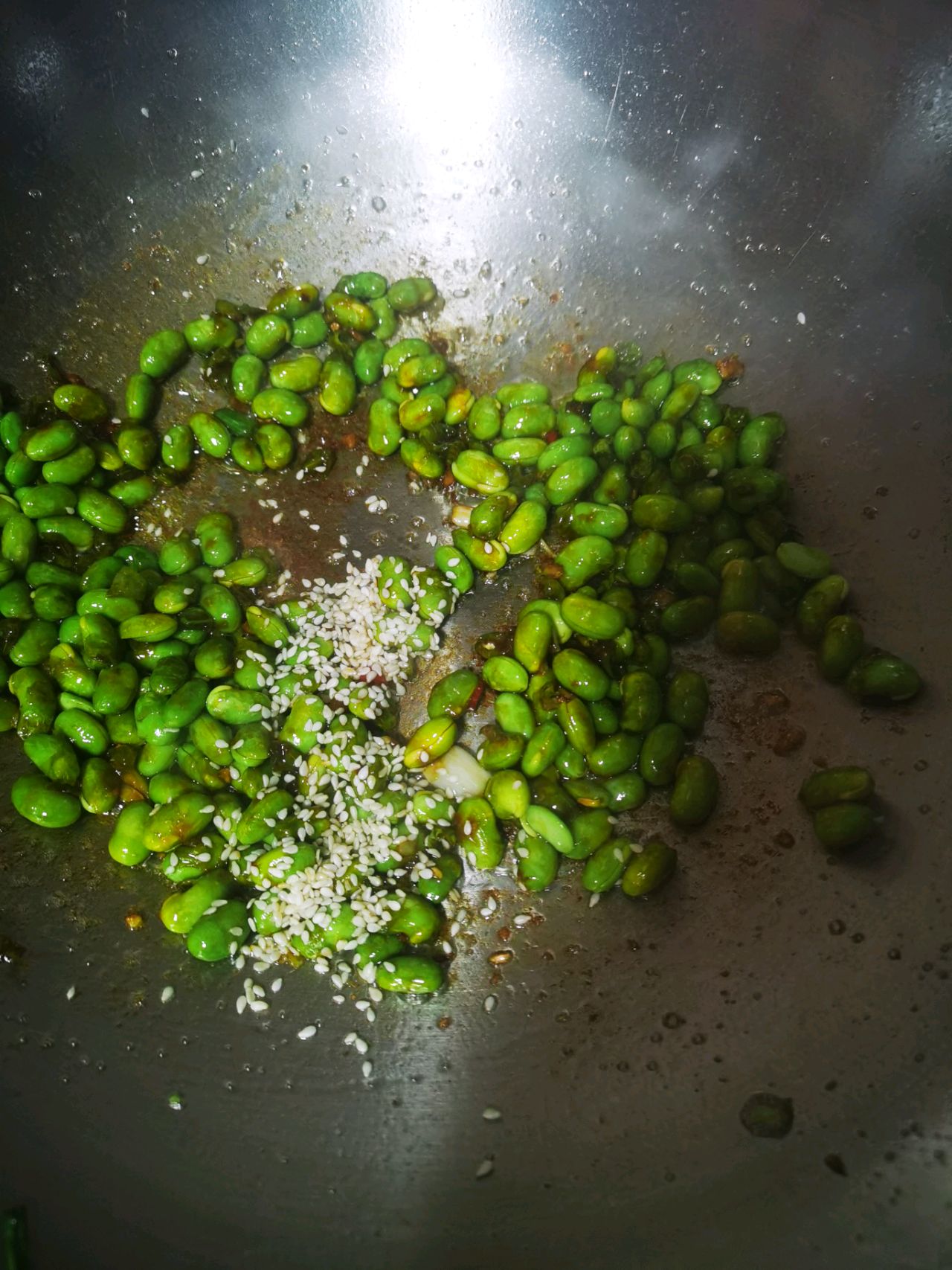 蚝油煸炒毛豆