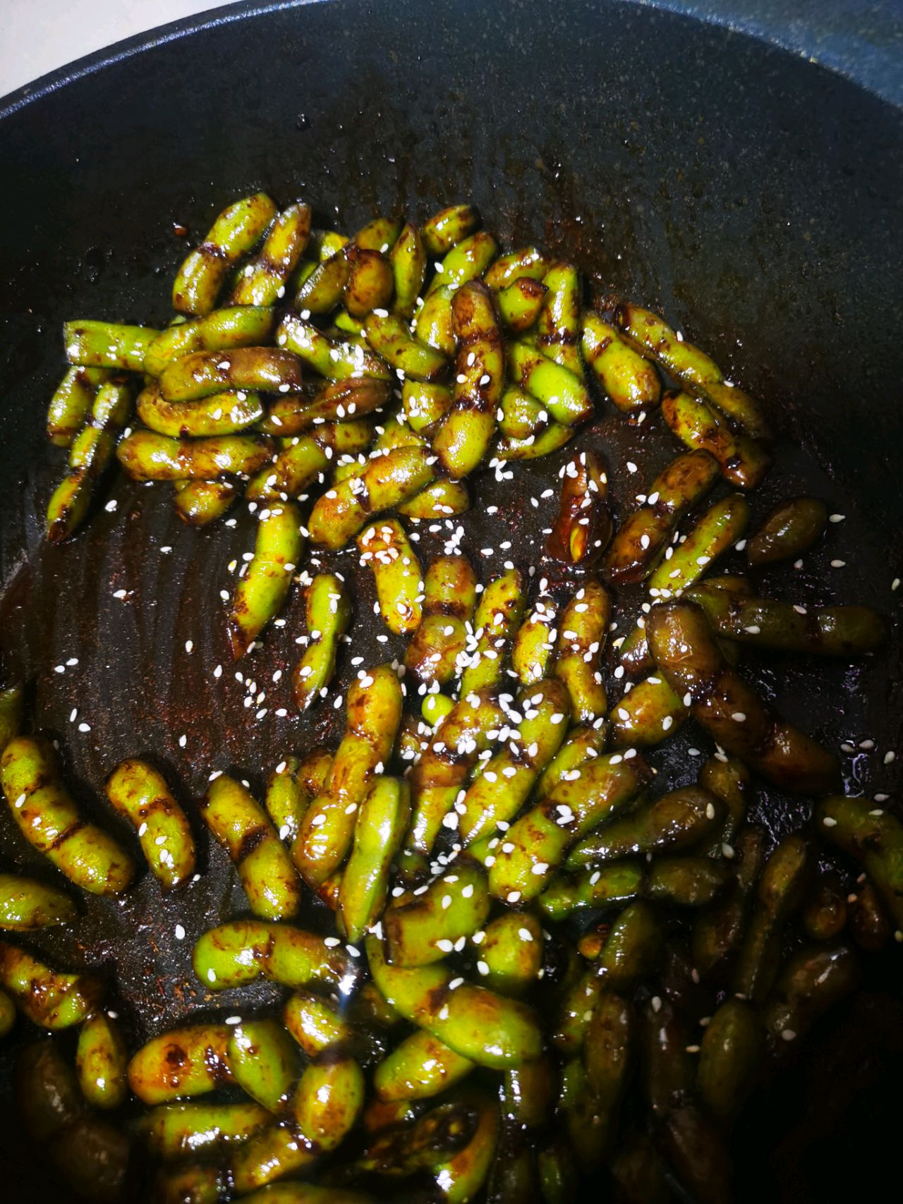 蚝油煸毛豆