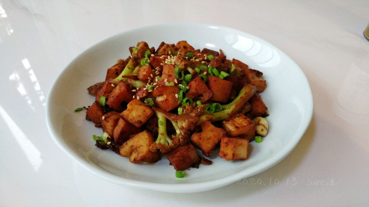 蚝油菜花孜然藕