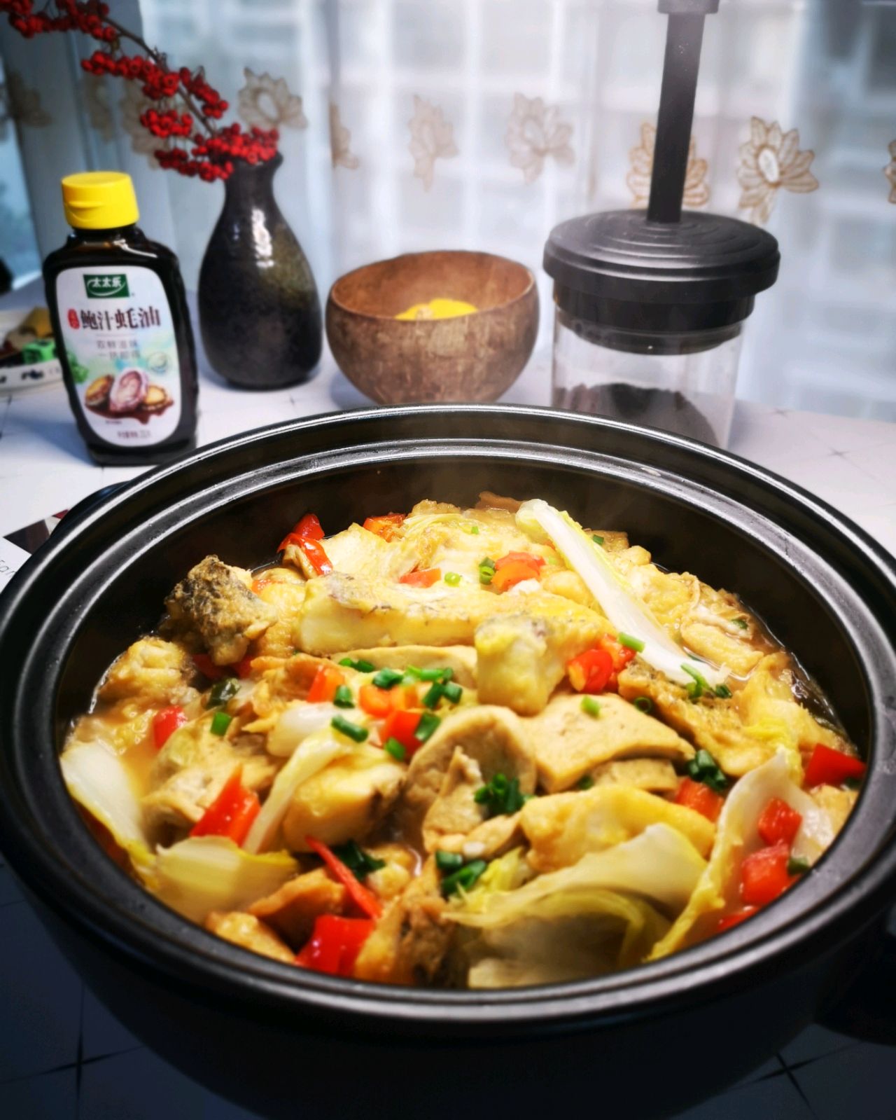 蚝油腐乳汁炖鱼块