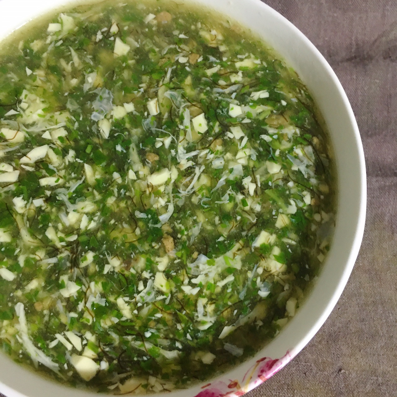 蚝油荠菜牛肉发菜羹