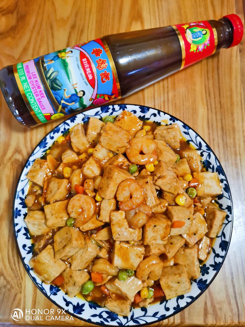 蚝油虾仁豆腐