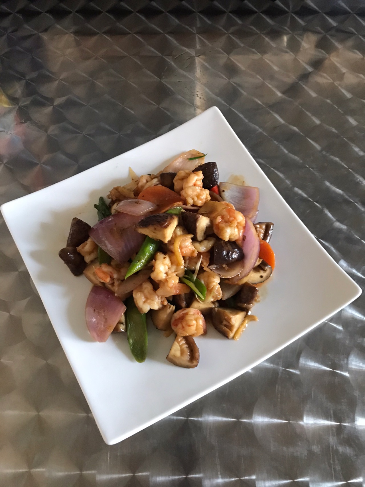 蚝油鲜虾炒鲜菇