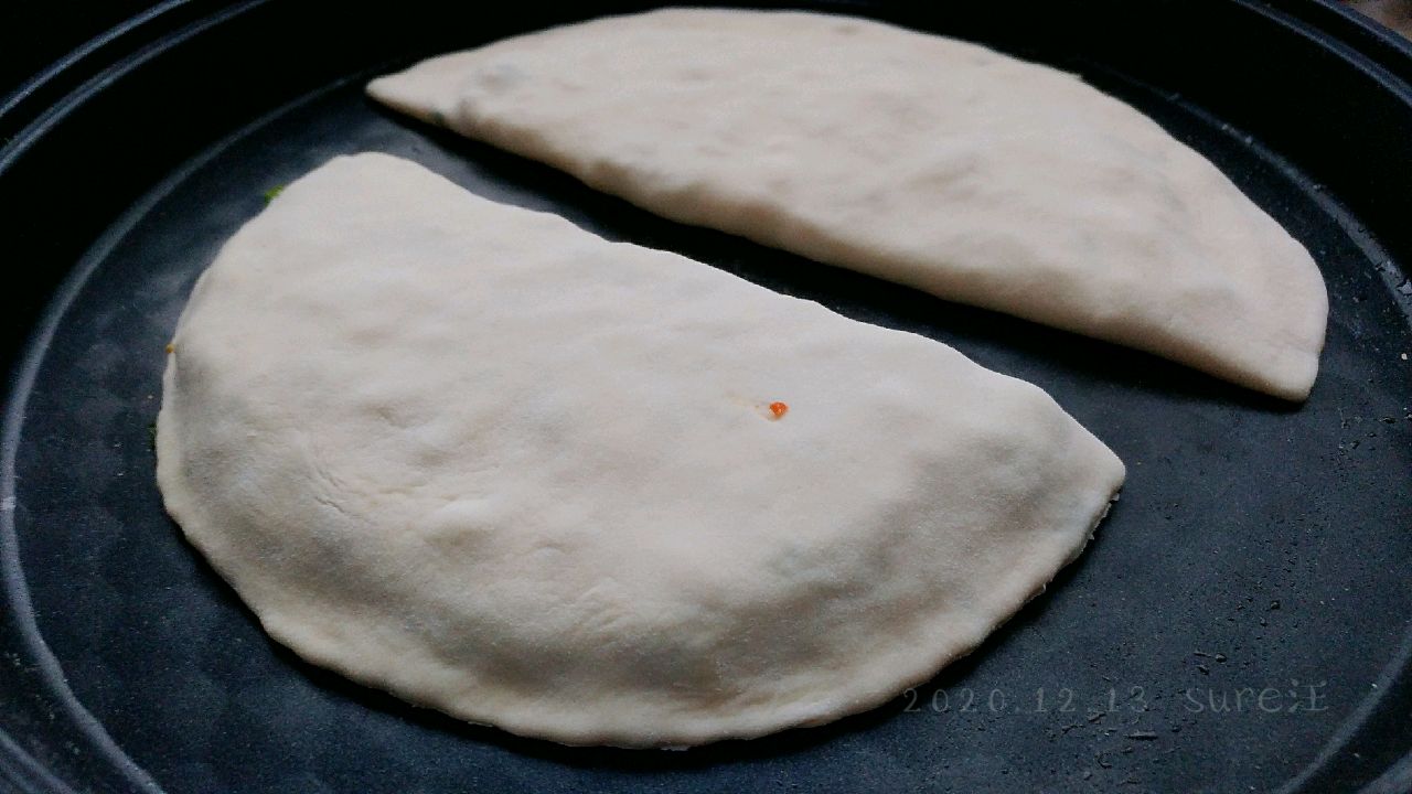 蚝汁虾蛋菠菜饼