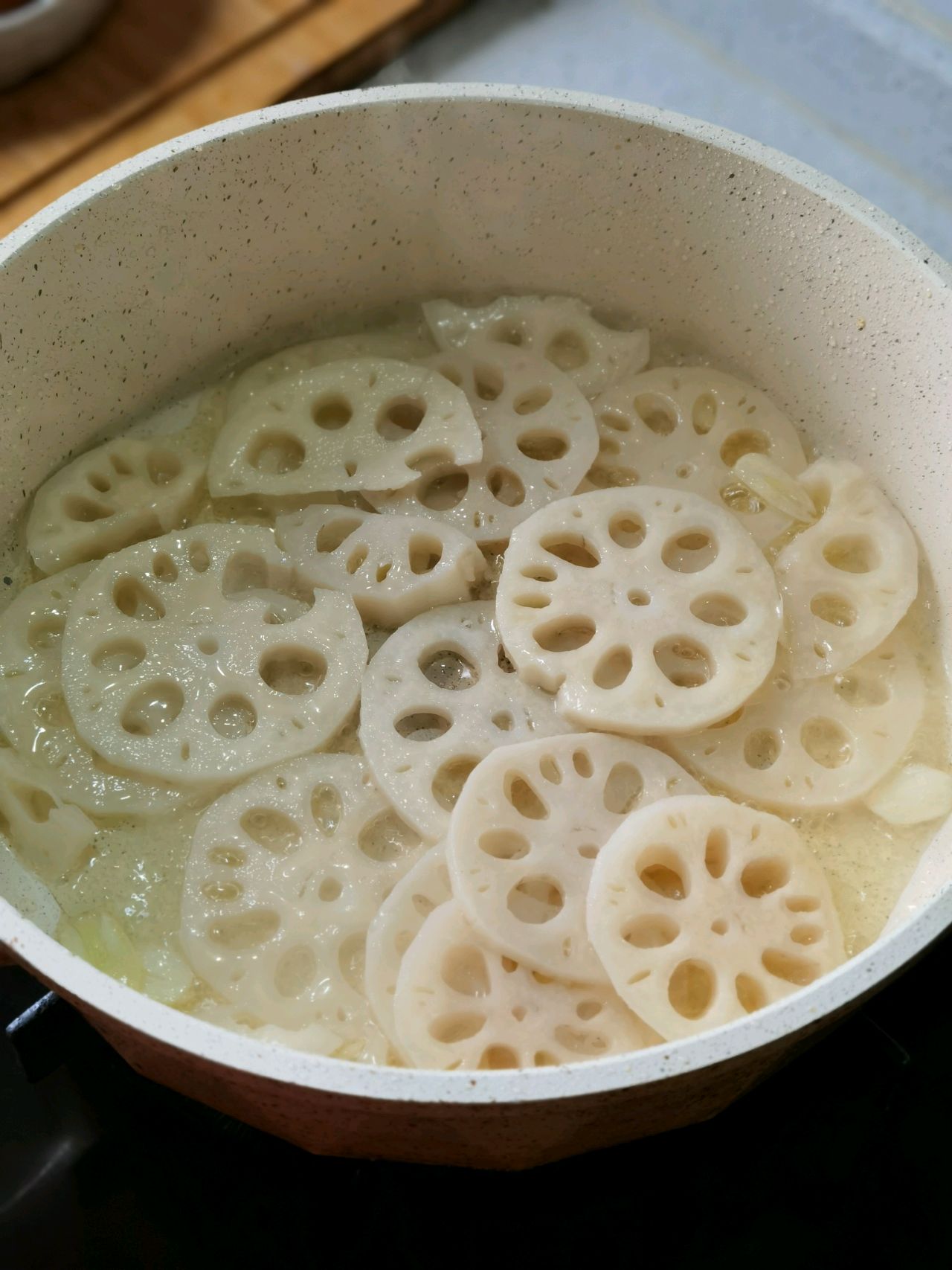 荷塘月色～鲜藕炒甜脆豌