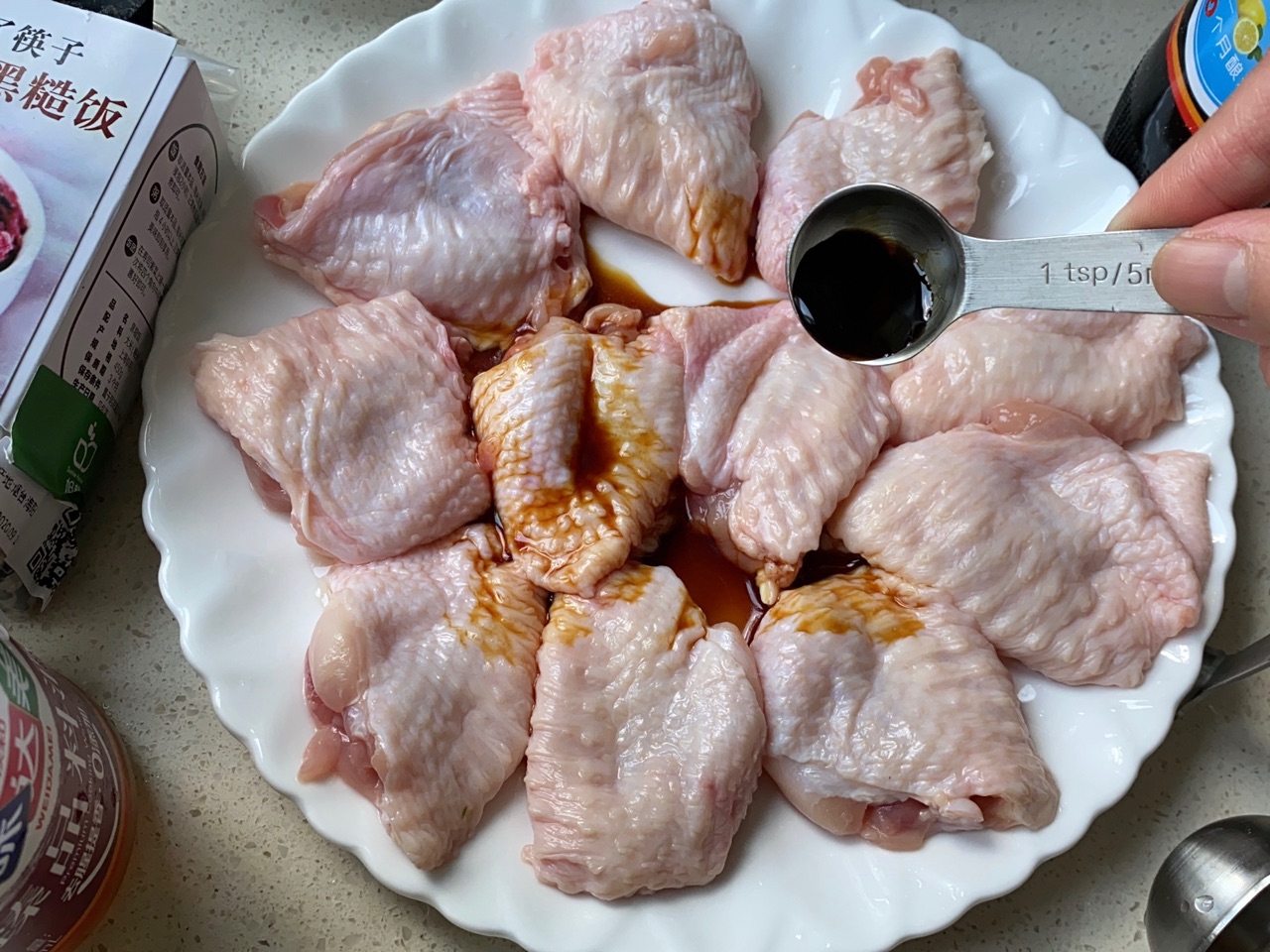 黑糙饭酿鸡翅
