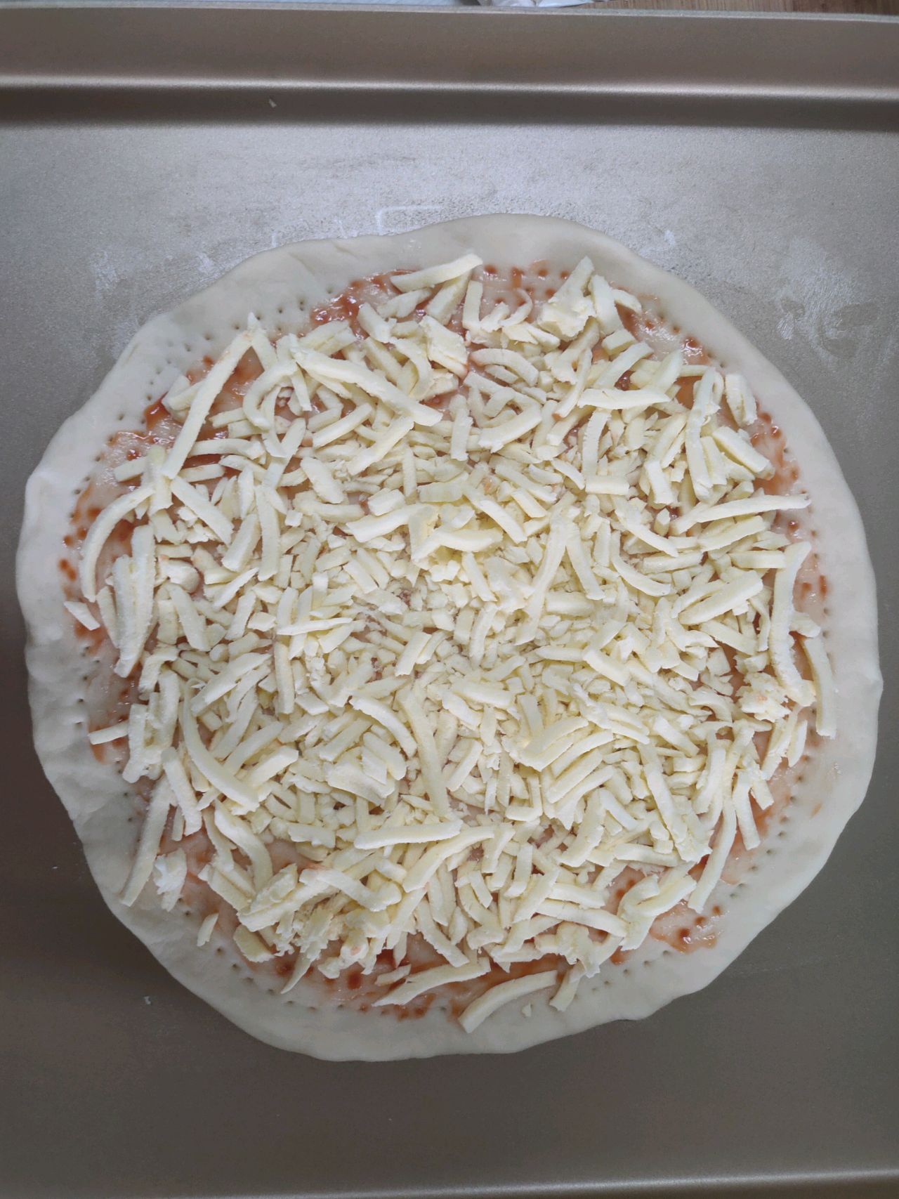 黑胡椒肉丁披萨(自制披萨饼底)