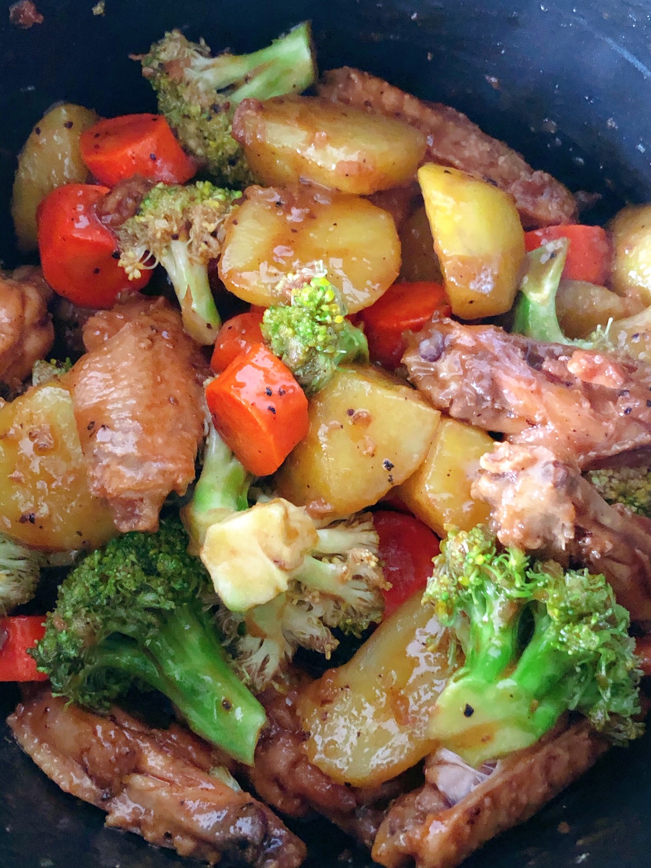 黑胡椒时蔬鸡翅