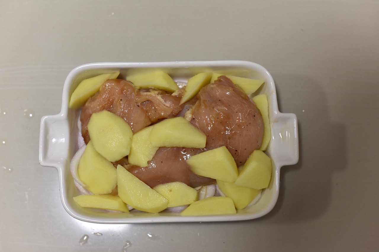 黑椒鸡胸烤时蔬