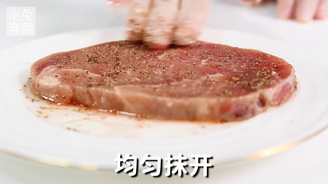 黑椒牛排的做法,小兔奔跑轻食简餐教程