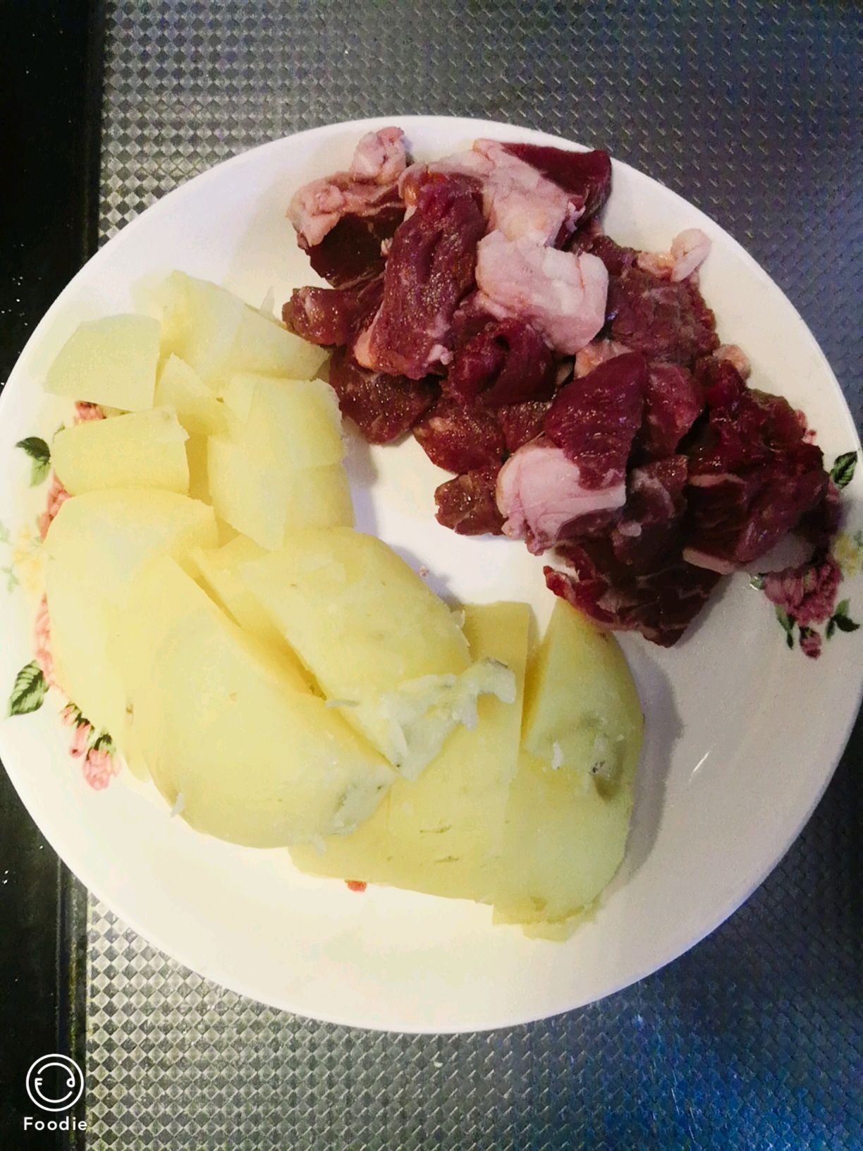 黑椒牛肉粒煎土豆