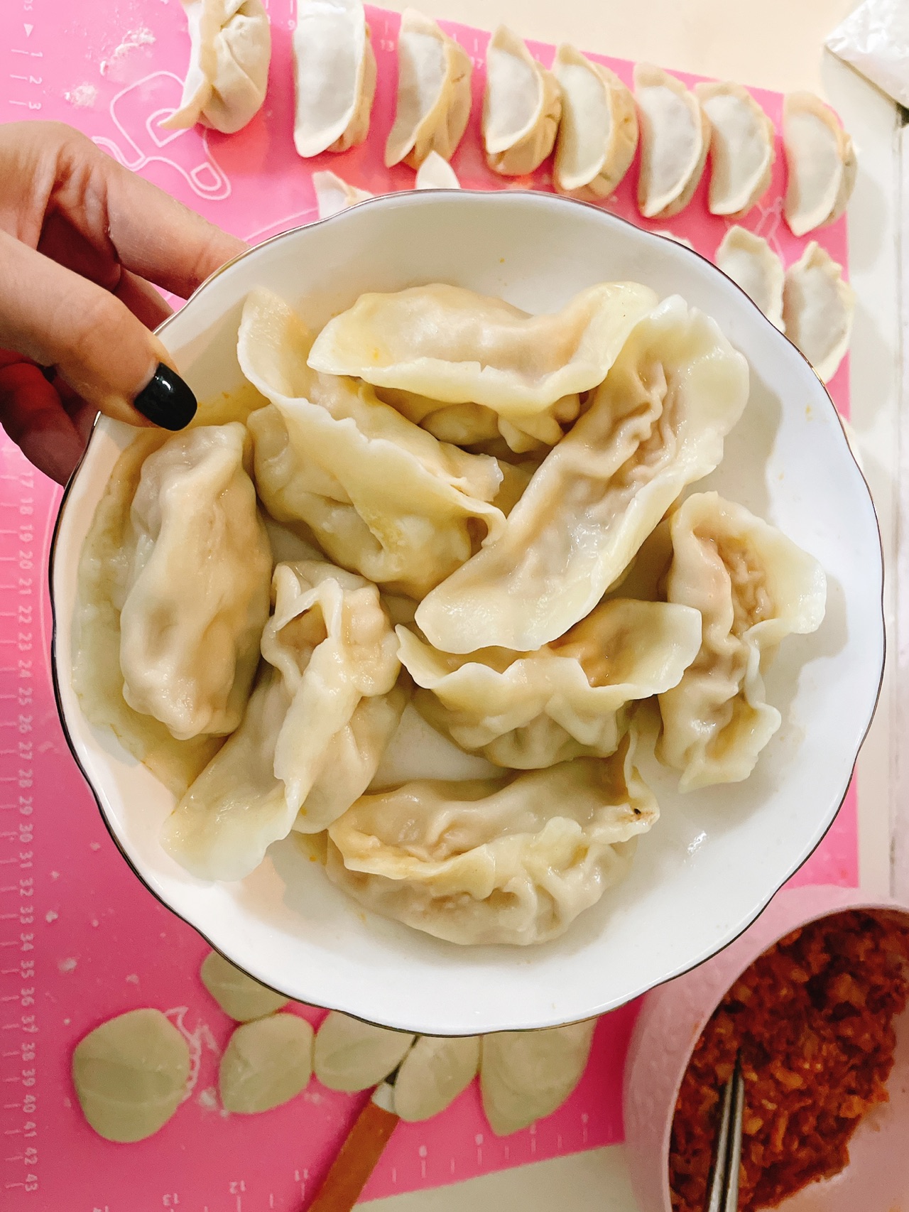 黑椒泡菜猪肉水饺