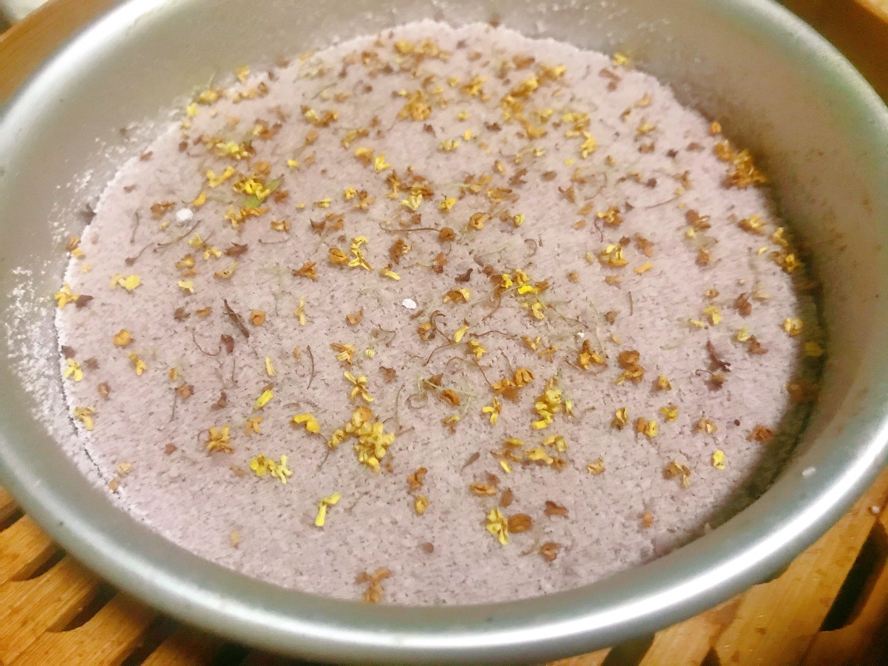 黑米豆沙桂花松糕