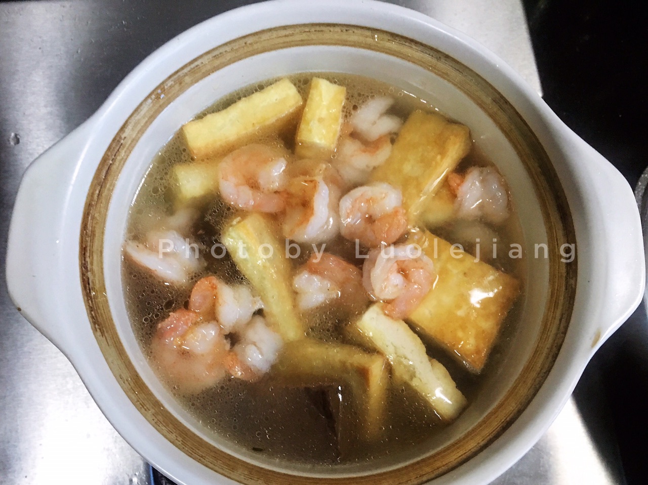 红白豆腐虾仁煲