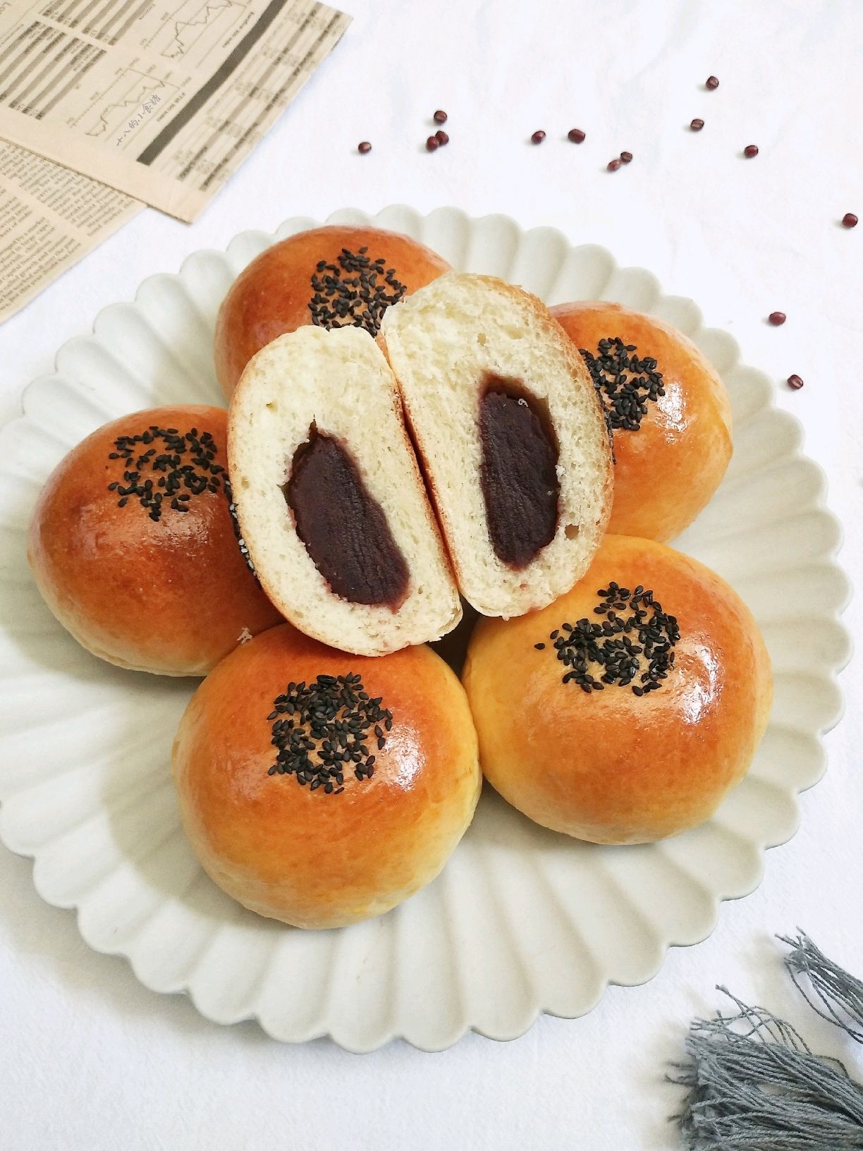 红豆面包