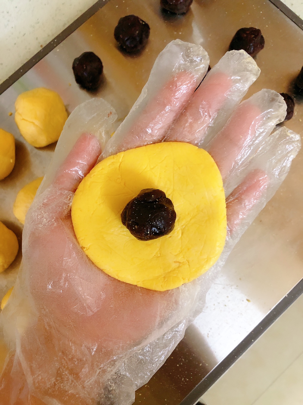 红豆沙南瓜饼