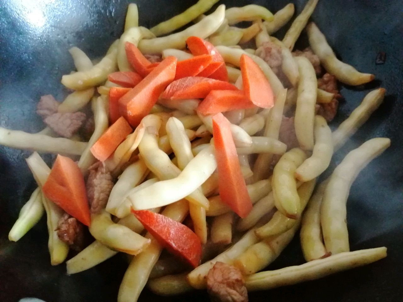 红烧肉炖豆角