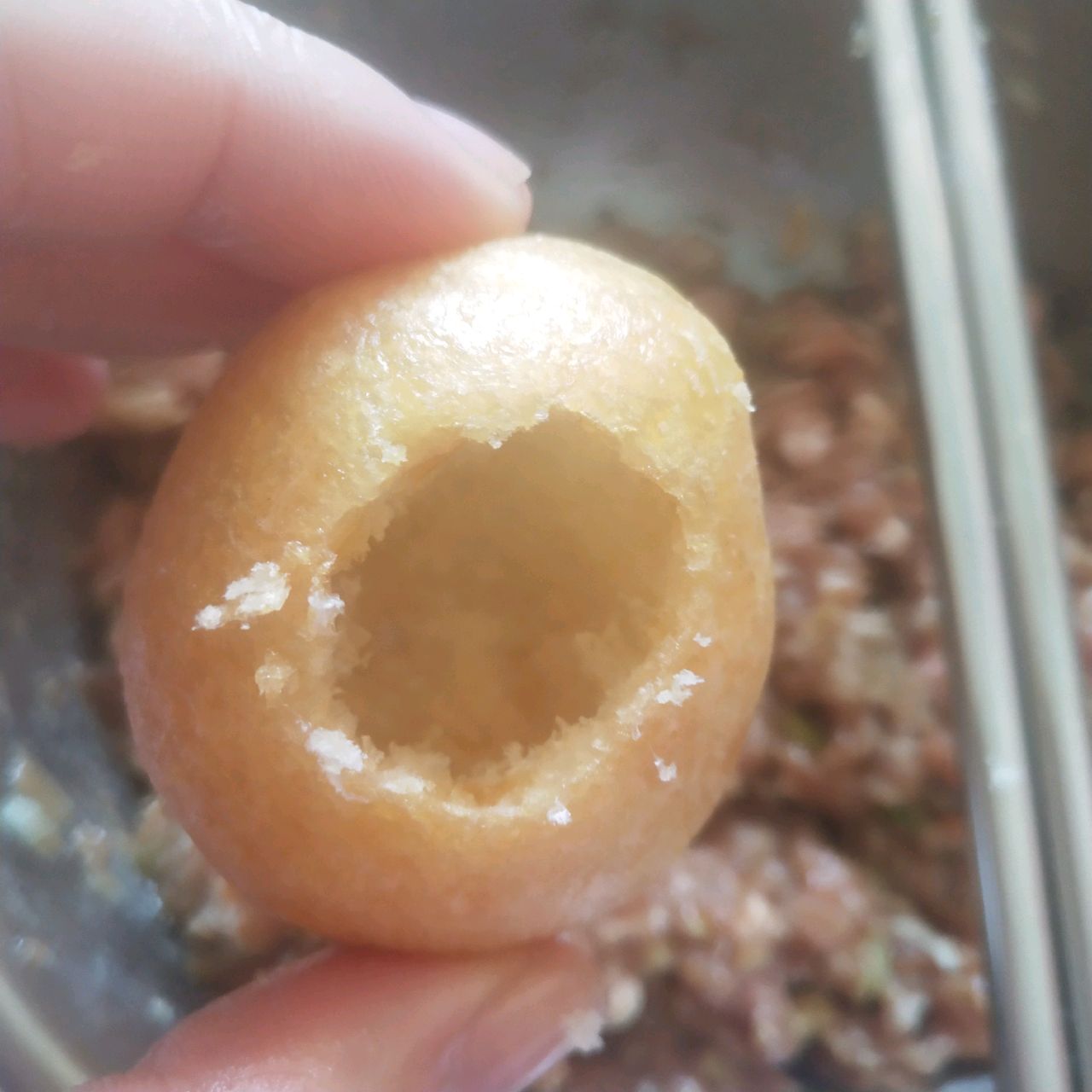红烧油面筋酿肉。