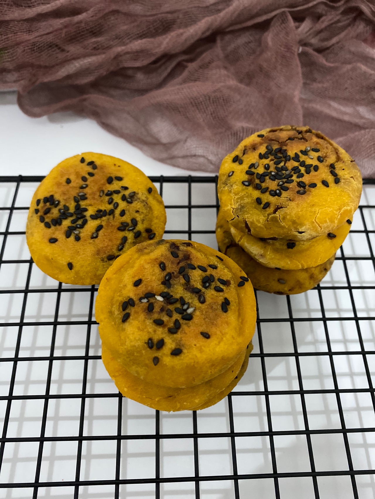 红薯豆沙糯米饼