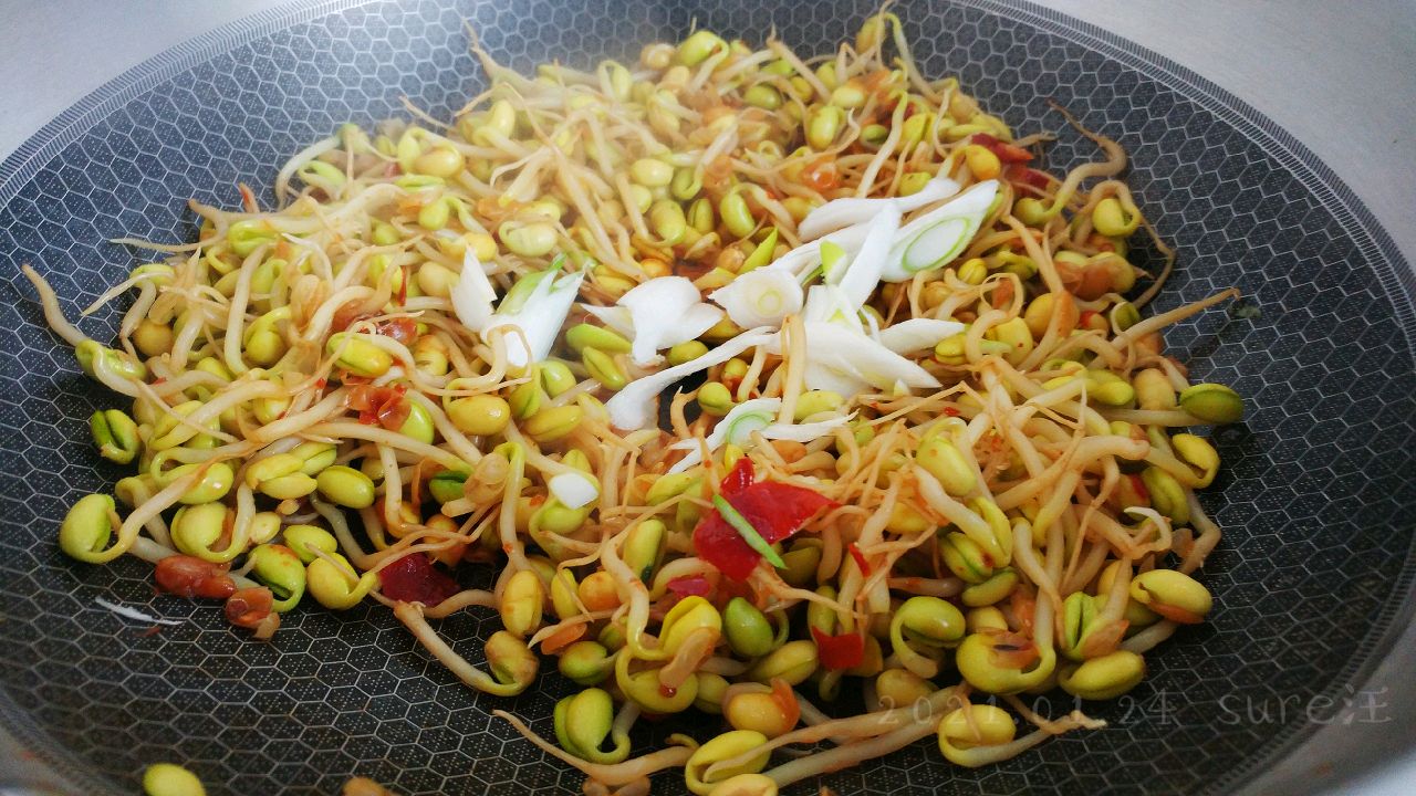 红油豆瓣焖芽菜