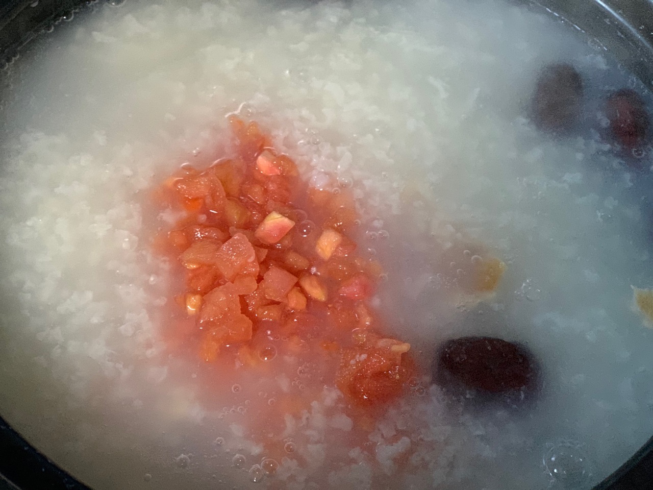 红枣番茄鸡肉粥