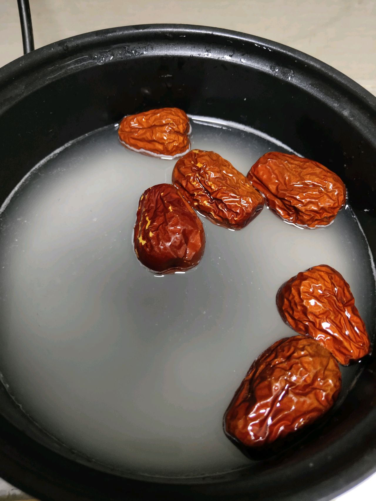 红枣核桃红薯粥