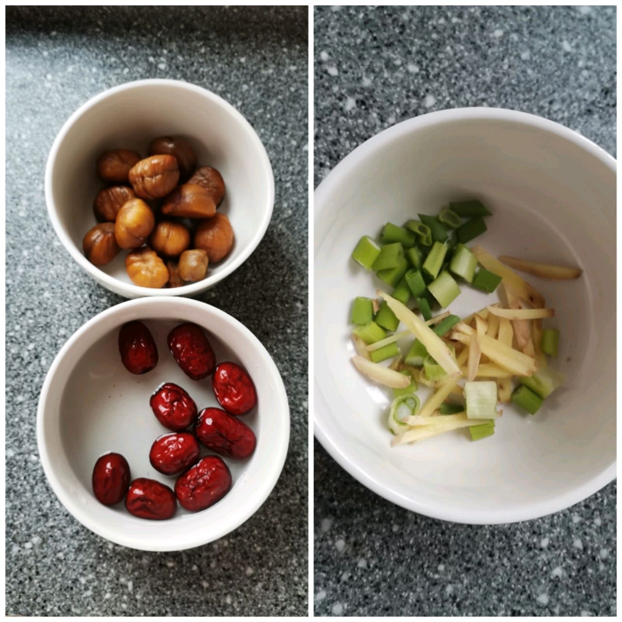 红枣栗子炆鸡