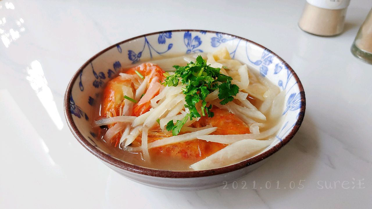胡辣虾干萝卜汤