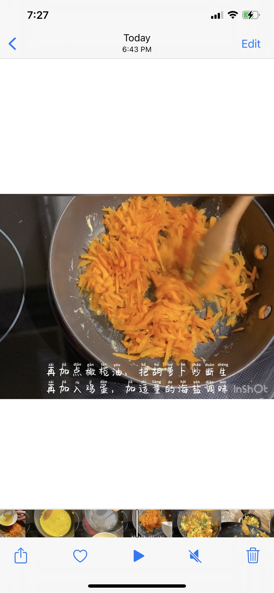 胡萝卜炒鸡蛋