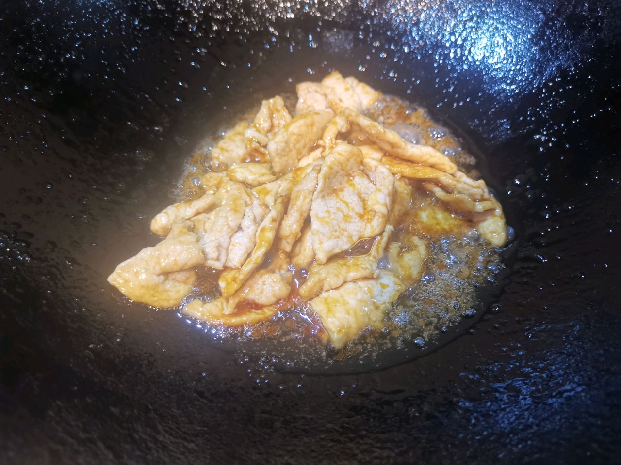 滑炒肉片