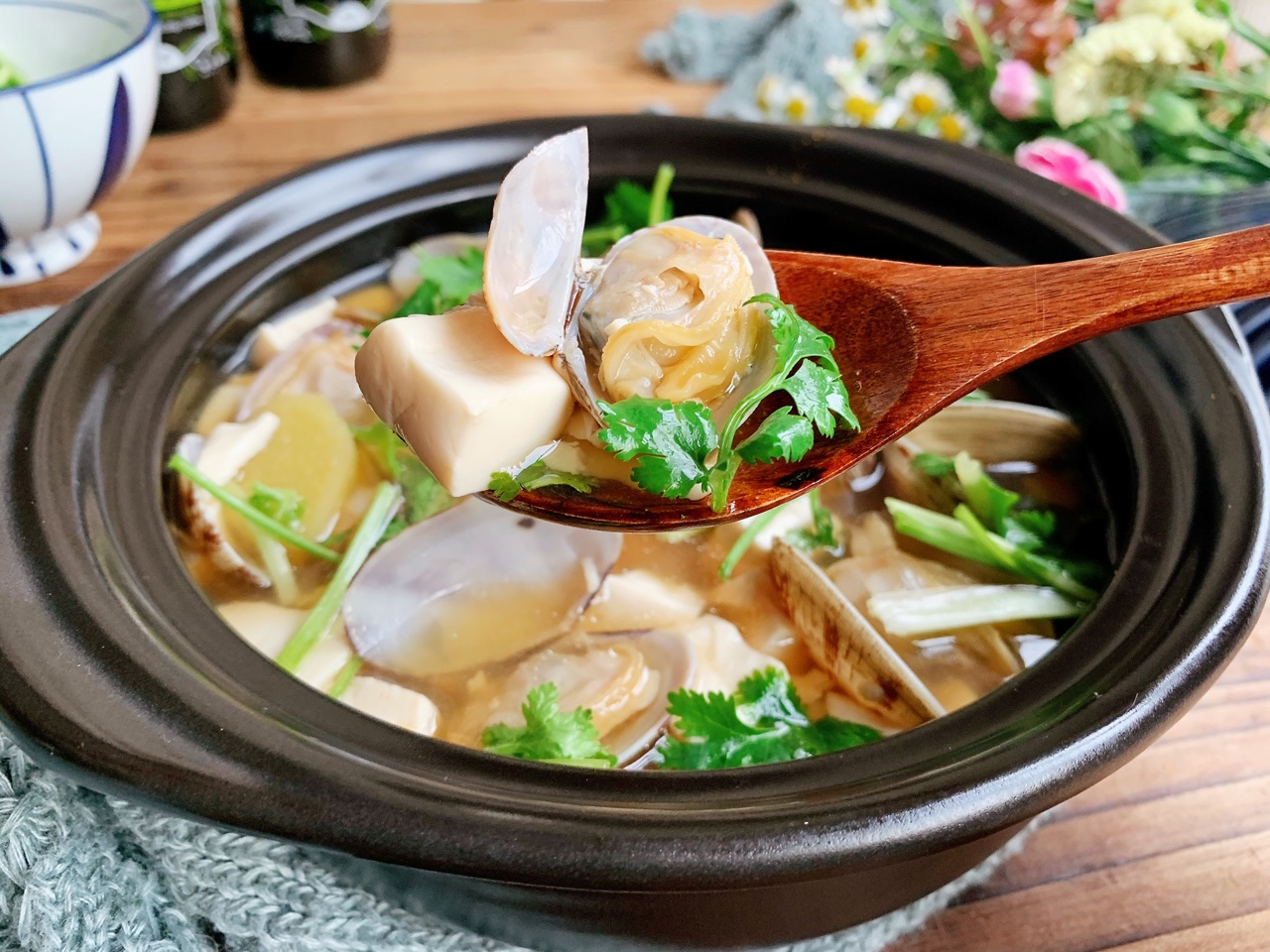 花蛤豆腐汤