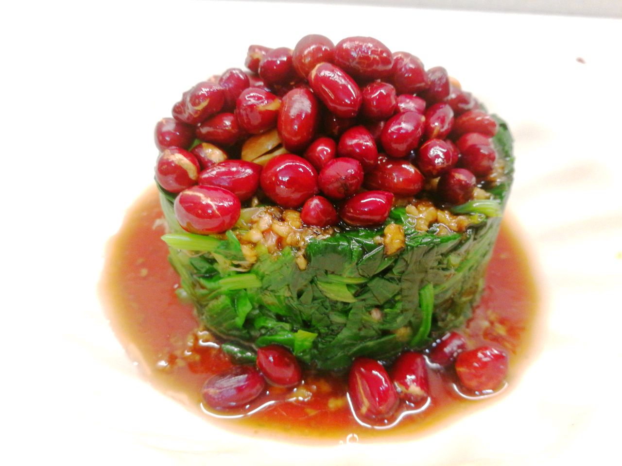花生米拌菠菜