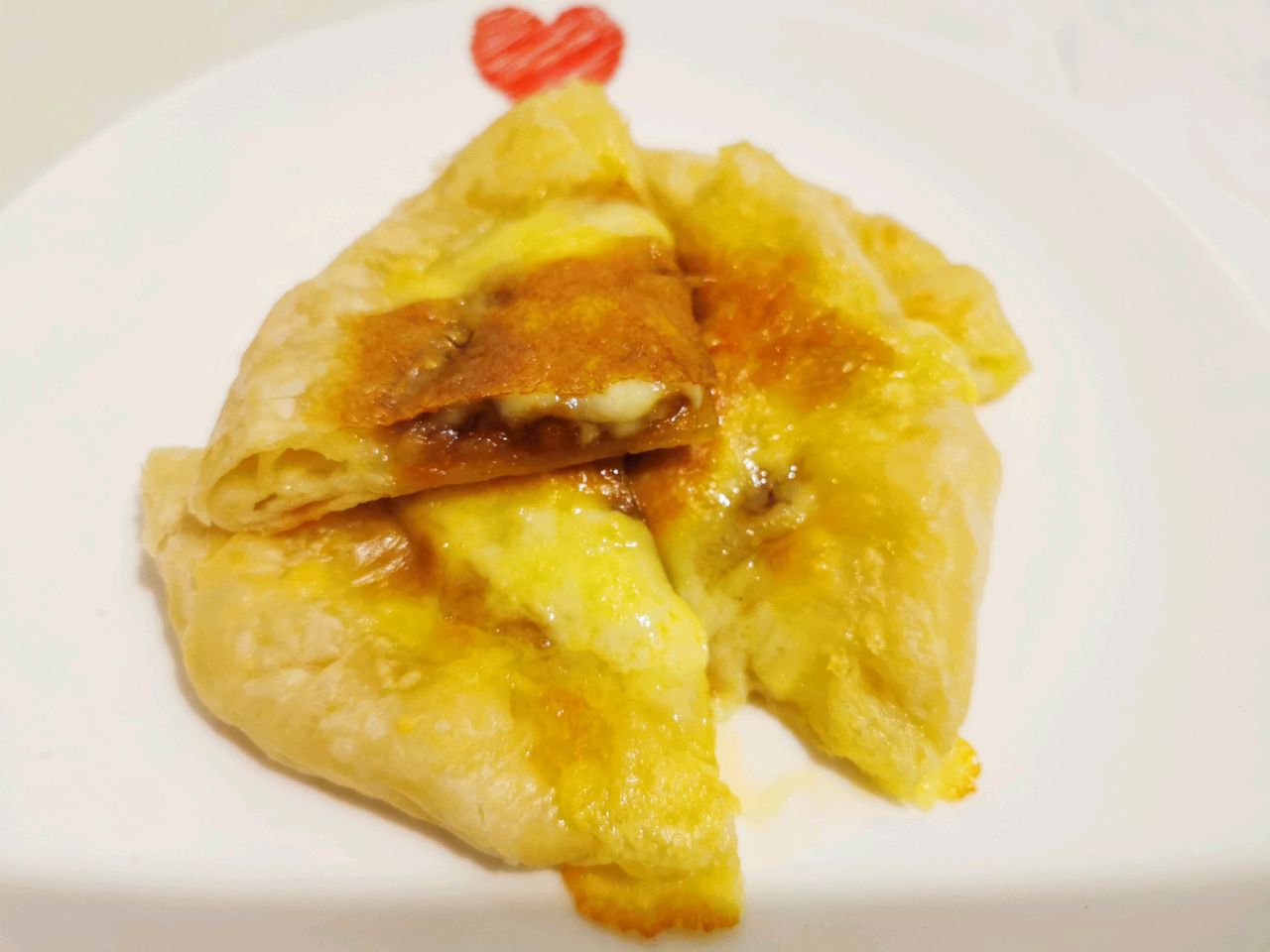 花样吃手抓饼之芝士卷边“披萨”