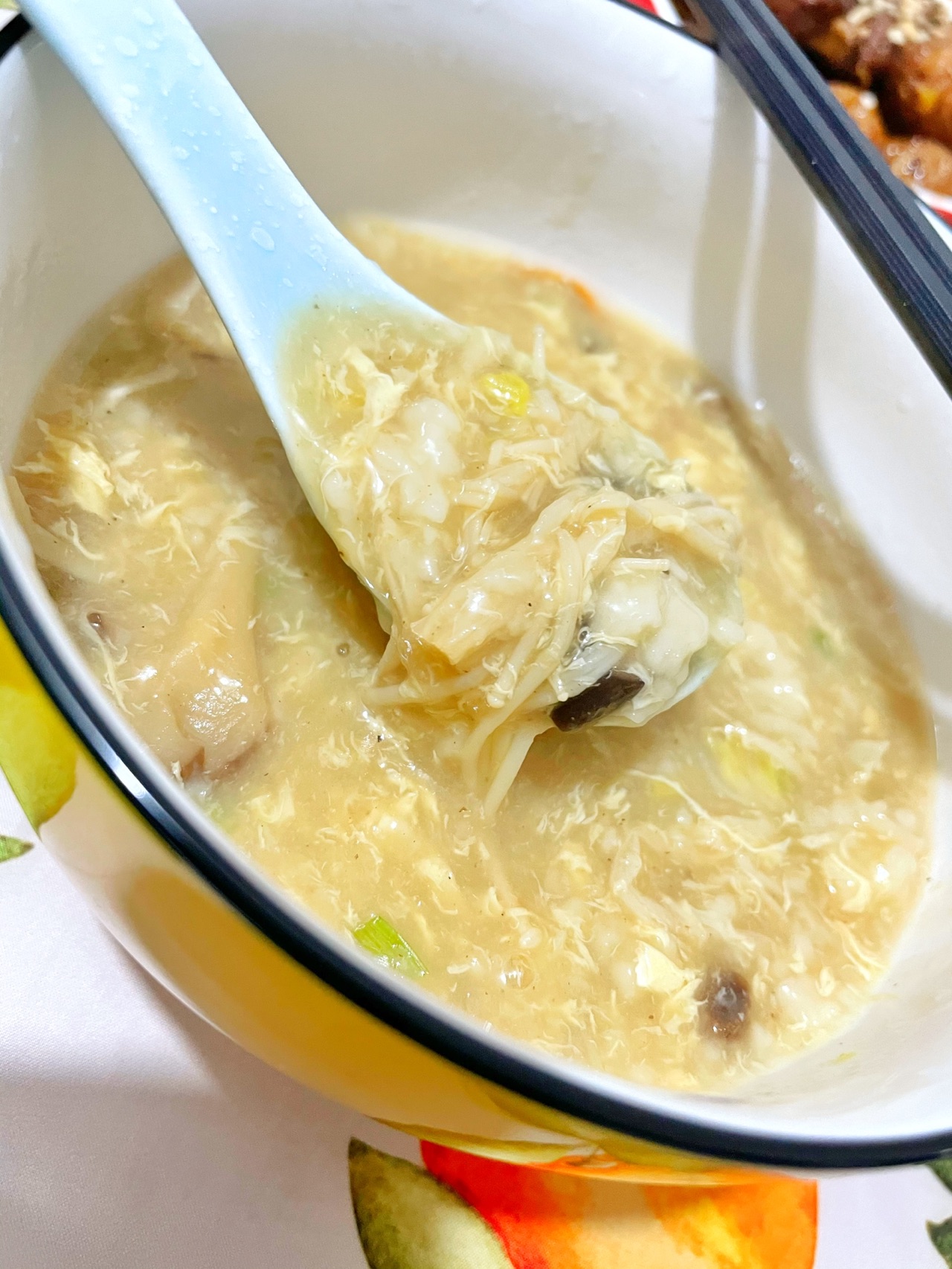 还原童年的味道，菌菇疙瘩汤
