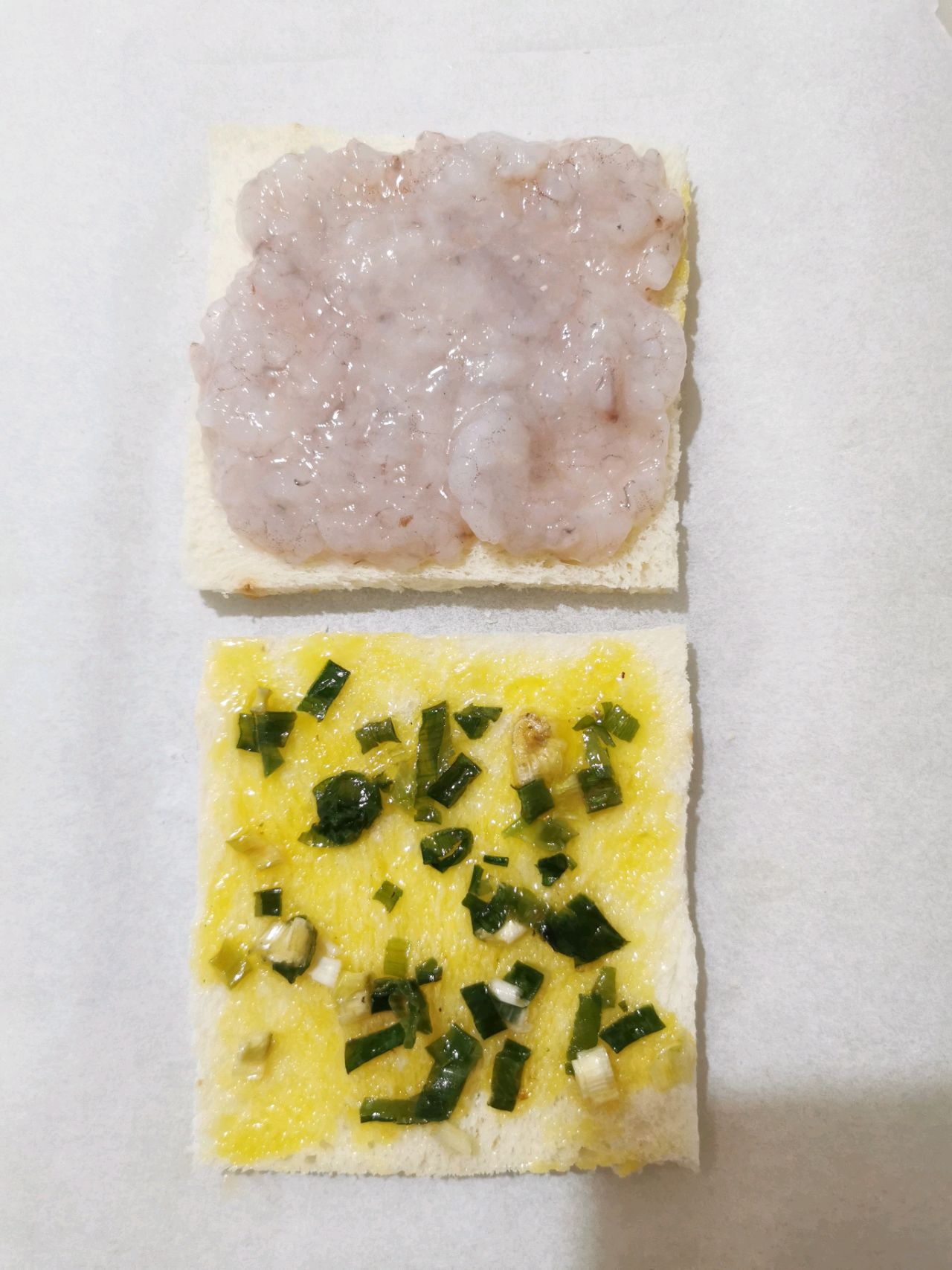 黄油葱香虾蓉吐司块