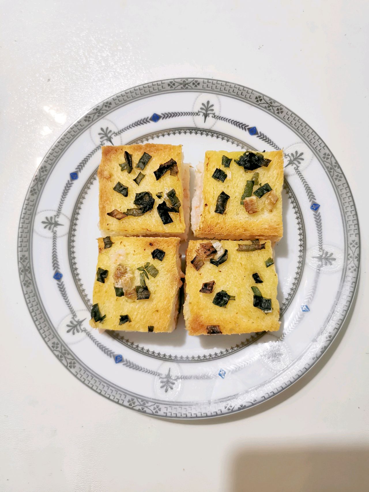 黄油葱香虾蓉吐司块
